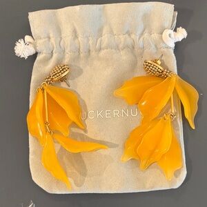 Yellow Floral Earrings From Tuckernuck